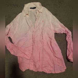 Ralph lauren polo long sleeve linen shirt size xl